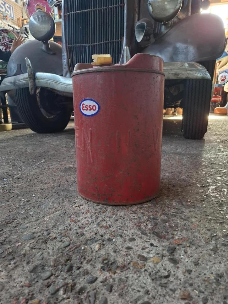 Oude vintage Esso benzine olie kan kruik decoratie reclame, Verzamelen, Merken en Reclamevoorwerpen, Gebruikt, Gebruiksvoorwerp