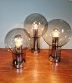 Trio de plafonniers en verre fumé, RAAK, 1960, Enlèvement ou Envoi