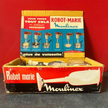 Vintage mixer met toebehoren Robot-Marie Moulinex jaren '50