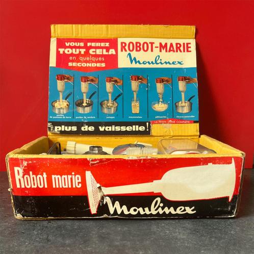 Vintage mixer met toebehoren Robot-Marie Moulinex jaren '50, Collections, Rétro, Maison et Meubles, Enlèvement