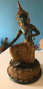 Bronzen beeld origineel Thailand 20 ste eeuw, Huis en Inrichting, Woonaccessoires | Boeddhabeelden, Ophalen of Verzenden, Zo goed als nieuw