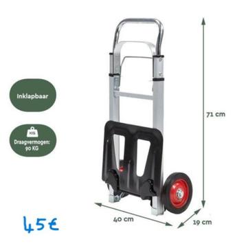 Chariot à main en aluminium Pirewiet Duvelke 45€