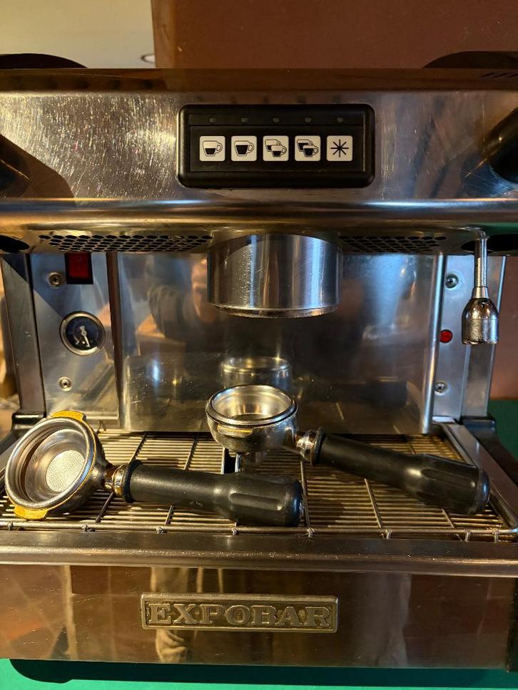 Machine à café expobar elegance + moulin cunill, Elektronische apparatuur, Koffiezetapparaten, Gebruikt, Gemalen koffie, Espresso apparaat