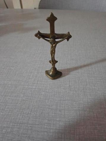 Statue en cuivre du Christ en croix., Enlèvement ou Envoi, Comme neuf, Image, Christianisme | Catholique