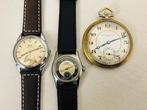 Lot vintage Tissot 2x horloge en 1x zakhorloge, Enlèvement ou Envoi, Tissot, Inconnu, Autres matériaux