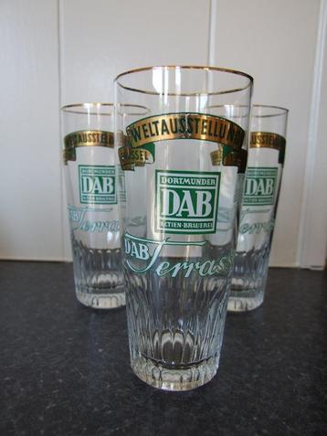  3 bierglazen van DAB bier van de wereldtentoonstelling 1958 beschikbaar voor biedingen