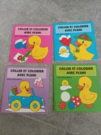 Coller et colorier avec Plumi set van 4, Boeken, Hobby en Vrije tijd, Nieuw, Caramel, Geschikt voor kinderen, Ophalen