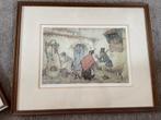 Litho Anton Pieck begijnhof Lier-genummerd en gesigneerd, Antiek en Kunst, Kunst | Litho's en Zeefdrukken, Ophalen