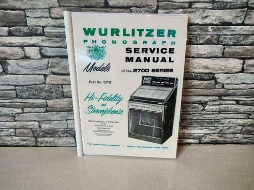 Service Manual: wurlitzer 2700/2710 (1963) jukebox nieuw !!!, Verzamelen, Automaten | Jukeboxen, Wurlitzer, Ophalen of Verzenden
