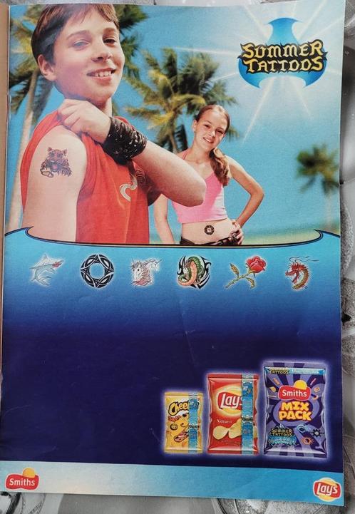 SUMMER TATTOOS advertentie, verzamel item., Verzamelen, Flippo's, Overige typen, Adventure, Cheetos 24 Game, Chester Cheetos, Flying