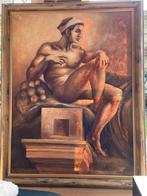 Adonis schilderij 107 cm breed, 137cm hoog kleur goud met br, Antiek en Kunst, Kunst | Schilderijen | Klassiek, Ophalen
