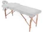 Table de massage blanche pliante en bois 194x70cm, Sports & Fitness, Produits de massage, Comme neuf, Table de massage