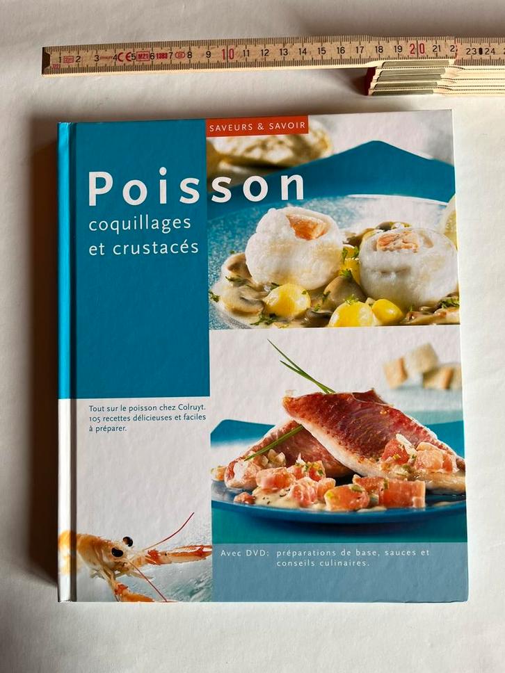 Livre recettes Colruyt Poissons, coquillages crustacés + DVD, Livres, Livres de cuisine, Comme neuf, Enlèvement