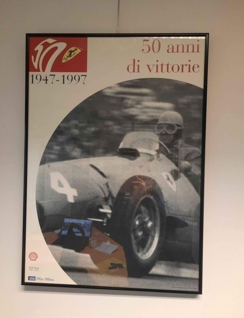 1affiche Ferrari vintage encadrée, Maison & Meubles, Comme neuf
