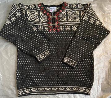 Noorse  truien: Voss, Nordstrikk, XL, pure wol, grijs/ecru beschikbaar voor biedingen