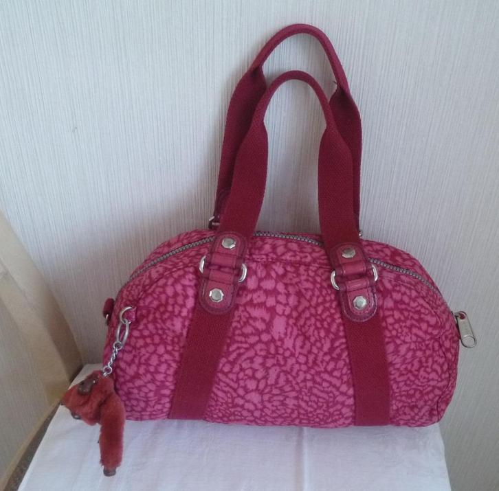 Kipling tweekleurige handtas of schoudertas + aap, Handtassen en Accessoires, Tassen | Damestassen, Gebruikt, Handtas, Overige kleuren