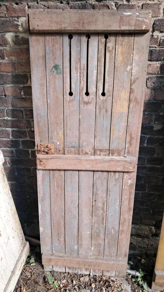 4 Portes anciennes en bois massif, Doe-het-zelf en Bouw, Deuren en Vliegenramen, Gebruikt, Binnendeur, Minder dan 200 cm, 80 tot 100 cm
