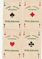 4 AZEN WIELEMANS  CTS MET REKLAME, Verzamelen, Ophalen of Verzenden, Nieuw, Speelkaart(en)