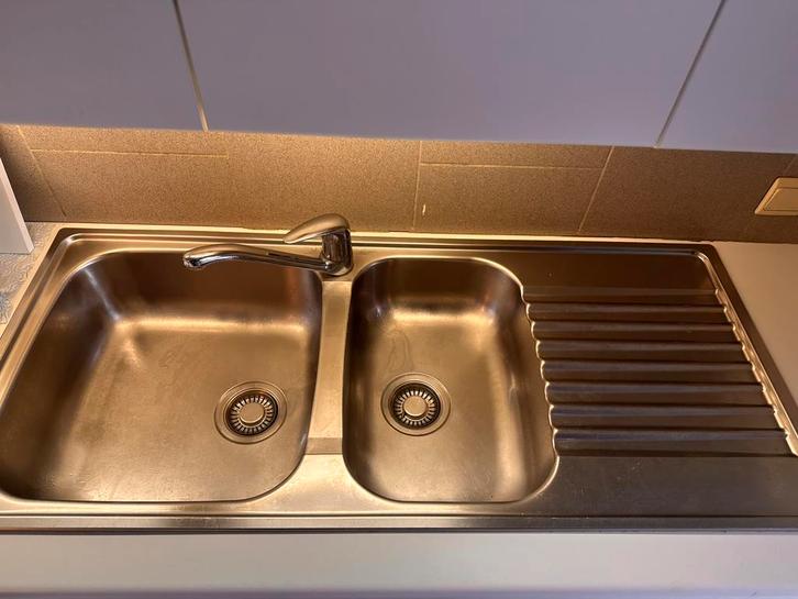 dubbele spoelbak, Huis en Inrichting, Keuken | Keukenelementen, Zo goed als nieuw, Ophalen of Verzenden