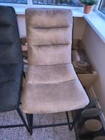 4 Hoge barstoelen krukken uit stof met kussens, Huis en Inrichting, Ophalen, Stof