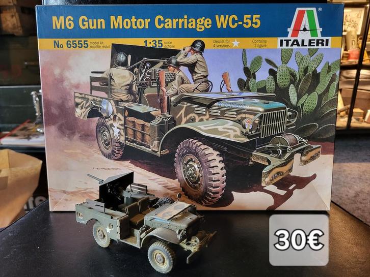 Dodge WC55 M6 gun motor carriage, Hobby en Vrije tijd, Modelbouw | Auto's en Voertuigen, Gebruikt, Truck, 1:32 tot 1:50, Italeri