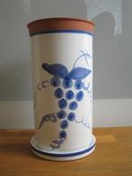 Terracotta wijnkoeler wit geglazuurd met druivenrank nieuw, Ophalen of Verzenden, Nieuw, Aardewerk, Overige typen