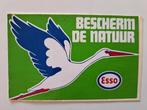 Vintage Sticker - Esso - Bescherm de natuur, Verzamelen, Auto of Motor, Ophalen of Verzenden, Zo goed als nieuw