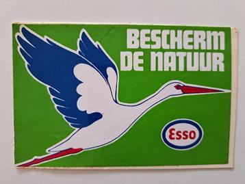 Vintage Sticker - Esso - Bescherm de natuur