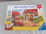 Ravensburger Premium puzzel 2 x 12 stuks boerderijdieren, Ophalen of Verzenden, Zo goed als nieuw