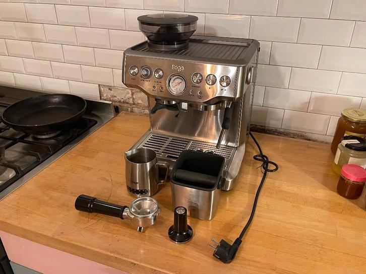 Sage Barista Express machine à espresso + accessoires, Electroménager, Cafetières, Comme neuf, Café en grains, Machine à espresso