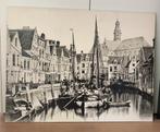 Grote zwartwit foto Oud-Antwerpen Koolvliet en St-Pauluskerk, Huis en Inrichting, Woonaccessoires | Schilderijen, Tekeningen en Foto's