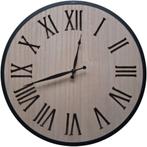 Wand - Muur klok rond  industrieel 36cm, Huis en Inrichting, Woonaccessoires | Klokken, Verzenden, Zo goed als nieuw, Analoog