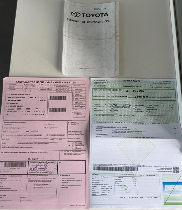 Toyota Yaris 1.0 benzine – keuringsklaar!, Auto's, Toyota, Bedrijf, Yaris, Benzine, Handgeschakeld, Ophalen