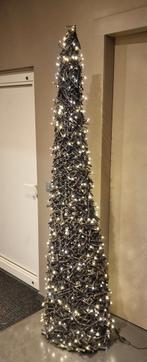 Smalle houten kerstboom met lichtjes, Diversen, Kerst, Ophalen, Zo goed als nieuw