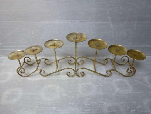7 arms Kandelaar goud, Huis en Inrichting, Woonaccessoires | Kandelaars en Kaarsen, Gebruikt, Kandelaar, Brons of Koper, Ophalen of Verzenden