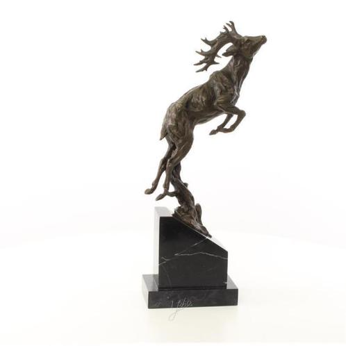 Hert , bronzen beeld, Antiquités & Art, Art | Sculptures & Bois, Enlèvement ou Envoi