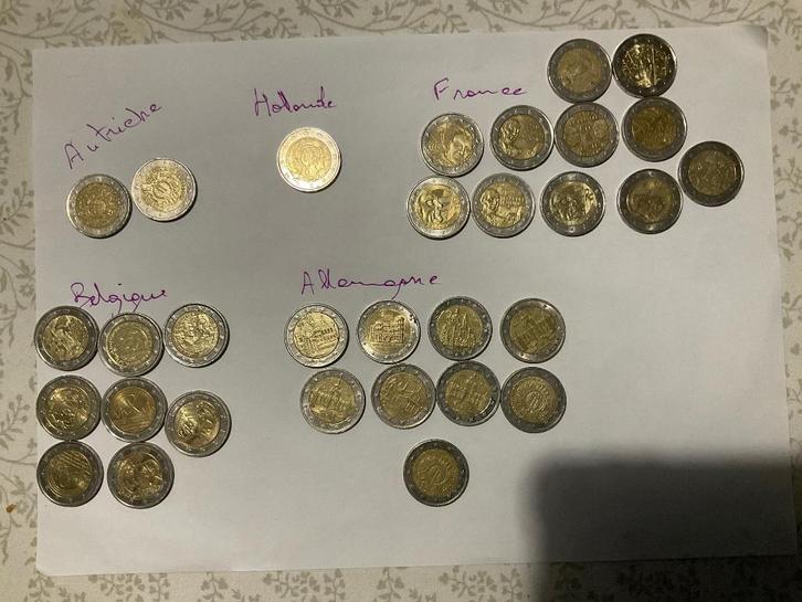 Échange pièces de 2 eur commémorative, Timbres & Monnaies, Pièces & Médailles, Enlèvement