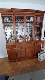 Bibliotheekkast notelaar hout Engelse stijl Vitrinekast, Antiek en Kunst, Ophalen
