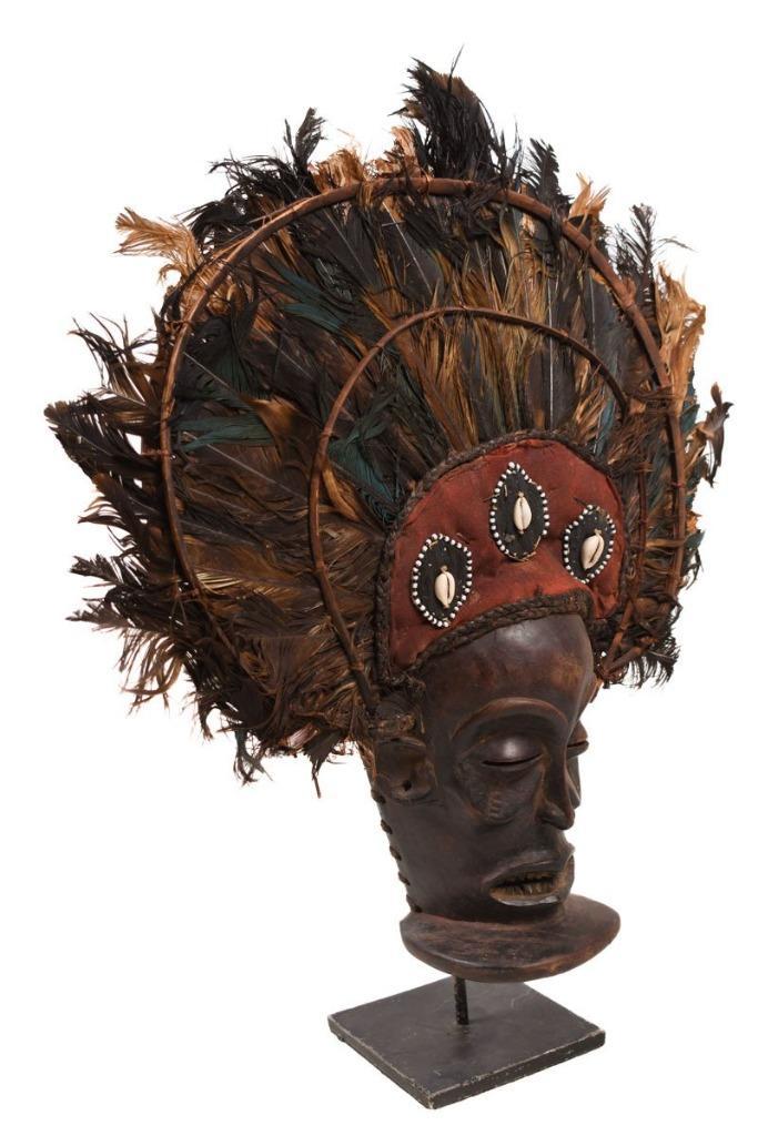 Prachtig stijlvol Chihongo-masker van de stam CHOKWE, Antiek en Kunst, Kunst | Niet-Westerse kunst, Ophalen of Verzenden