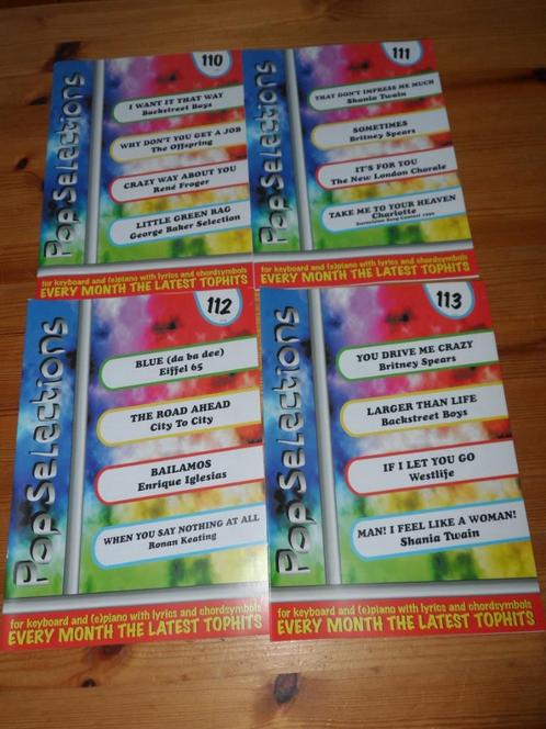 Pop Selections 111 t/m 119, Muziek en Instrumenten, Bladmuziek, Nieuw, Artiest of Componist, Populair, Gitaar, Piano, Keyboard