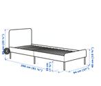 een persoonsbed + matrass, Ophalen, 100 cm, Eenpersoons, 210 cm
