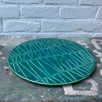 Vintage platte schotel, faïence met nerfstructuur, Antiek en Kunst, Ophalen of Verzenden