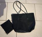 Zwarte handtas met bijpassend zakje bij, Enlèvement ou Envoi, Neuf, Sac à main