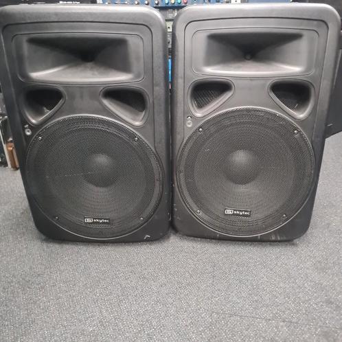 SKYTEC  actieve  15 inch speakers, Audio, Tv en Foto, Luidsprekerboxen, Zo goed als nieuw, Ophalen