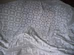 Couvre lit crochet 100 % coton romantique blanc parfait état, Deux personnes, Utilisé, Couverture ou Couette, Enlèvement ou Envoi