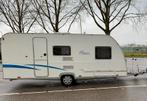 Burstner Premio 4802 TK - 2008 (3x) stapelbed dwars+voortent, Caravans en Kamperen, Vast bed, Treinzit, 750 - 1000 kg, Particulier