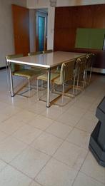 Vintage chroom eettafel 90x200, Ophalen, Gebruikt