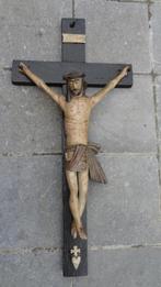 houten Spaans-koloniale 19de eeuwse crucifix, Antiek en Kunst, Ophalen