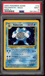 Poliwrath Holo PSA 9 - 15/130 - Base Set 2 2000, Hobby en Vrije tijd, Verzamelkaartspellen | Pokémon, Verzenden, Zo goed als nieuw