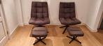 2x Draaifauteuil Matrix en 2x hocker kleur Antraciet, Huis en Inrichting, Fauteuils, Ophalen, Zo goed als nieuw, Metaal, Modern